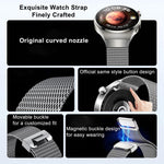 Pulsante di pressione Interfaccia senza soluzione di continuità Fibbia magnetica Milan Cinturino in lega di titanio, For Huawei Watch 4 Pro