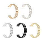 Cinturino per orologio in metallo con tre perline e cielo stellato e diamanti, For Huawei Band 11 / Band 11 Pro, For Huawei Band  10 / 9 / 8