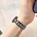 Cinturino per orologio in metallo con tre perline e cielo stellato e diamanti, For Huawei Band 11 / Band 11 Pro, For Huawei Band  10 / 9 / 8