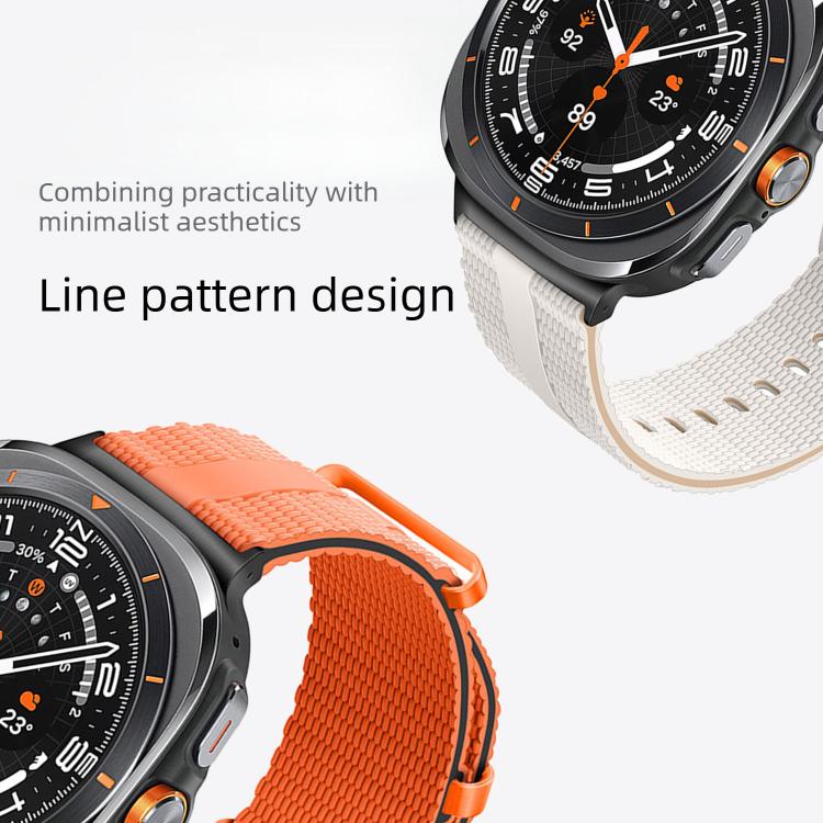 Cinturino per orologio in silicone con motivo a linee, For Samsung Galaxy Watch Ultra / Ultra 2025