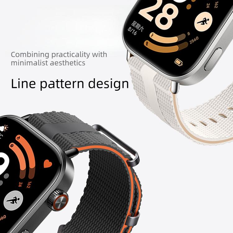 Cinturino per orologio in silicone con motivo a linee, For Xiaomi Band 10 Pro / 9 Pro / Redmi Watch 6
