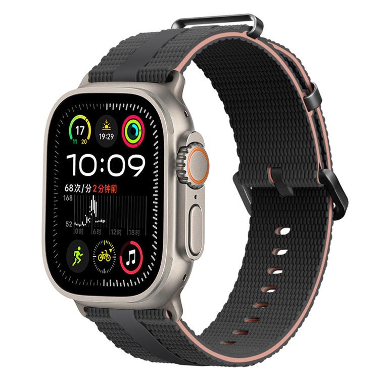 Cinturino per orologio in silicone con motivo a linee, For Apple Watch 46mm / 49mm / 45mm / 44mm, For Apple Watch 42mm / 41mm / 40mm / 38mm