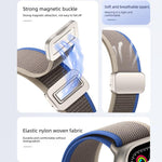 Cinturino per orologio in nylon con fibbia magnetica e passante Trail Loop., For Apple Watch 46mm / 49mm / 45mm / 44mm