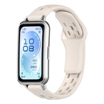 Cinturino per orologio in silicone traspirante, piatto, traforato e con fibbia inversa., For Huawei Band 11 / Band 11 Pro