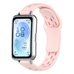 Cinturino per orologio in silicone traspirante, piatto, traforato e con fibbia inversa., For Huawei Band 11 / Band 11 Pro