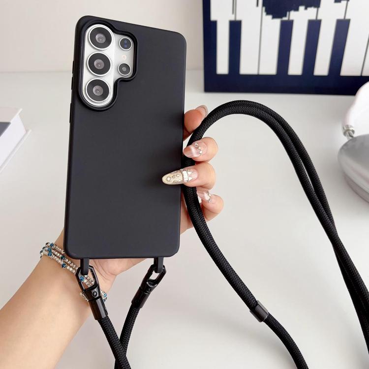 Custodia per telefono in silicone antiurto con cordino a tracolla da 7 mm., For Samsung Galaxy S26+ 5G, For Samsung Galaxy S25 Edge  5G, For samsung Galaxy S26 Ultra 5G