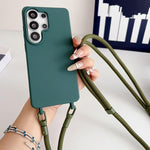 Custodia per telefono in silicone antiurto con cordino a tracolla da 7 mm., For Samsung Galaxy S26+ 5G, For Samsung Galaxy S25 Edge  5G, For samsung Galaxy S26 Ultra 5G