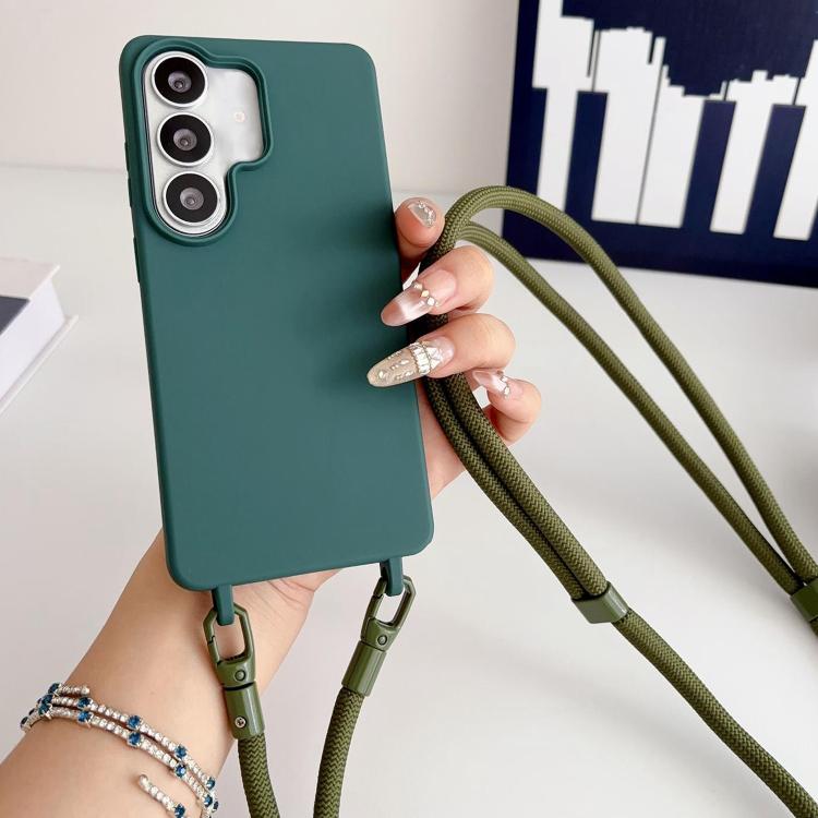 Custodia per telefono in silicone antiurto con cordino a tracolla da 7 mm., For Samsung Galaxy S26 5G, For Samsung Galaxy S25 FE 5G, For Samsung Galaxy A17 5G