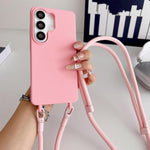 Custodia per telefono in silicone antiurto con cordino a tracolla da 7 mm., For Samsung Galaxy S26 5G, For Samsung Galaxy S25 FE 5G, For Samsung Galaxy A17 5G