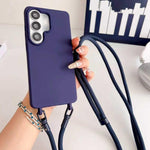 Custodia per telefono in silicone antiurto con cordino a tracolla da 7 mm., For Samsung Galaxy S26 5G, For Samsung Galaxy S25 FE 5G, For Samsung Galaxy A17 5G