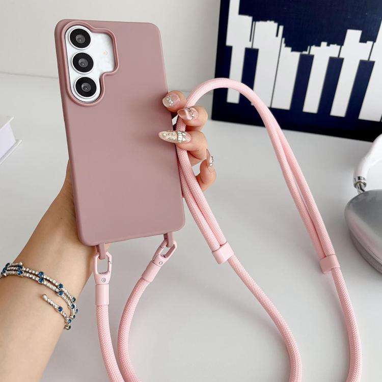 Custodia per telefono in silicone antiurto con cordino a tracolla da 7 mm., For Samsung Galaxy S26 5G, For Samsung Galaxy S25 FE 5G, For Samsung Galaxy A17 5G