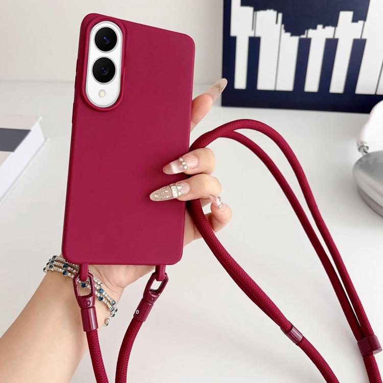 Custodia per telefono in silicone antiurto con cordino a tracolla da 7 mm., For Samsung Galaxy S26+ 5G, For Samsung Galaxy S25 Edge  5G, For samsung Galaxy S26 Ultra 5G