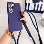 Custodia per telefono in silicone antiurto con cordino a tracolla da 7 mm., For Samsung Galaxy S24 FE  5G, For Samsung Galaxy S22 5G, For Samsung Galaxy S21 FE 5G