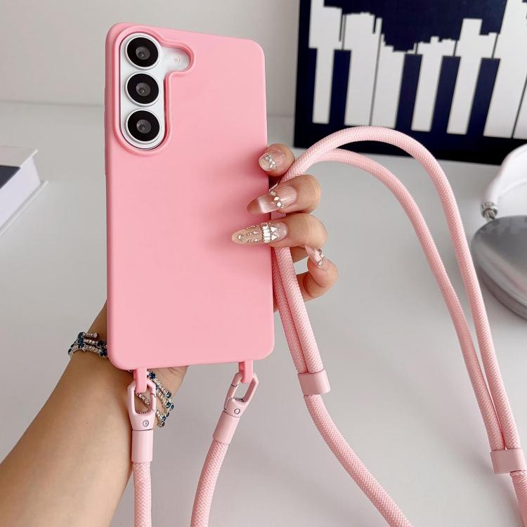 Custodia per telefono in silicone antiurto con cordino a tracolla da 7 mm., For Samsung Galaxy S24 FE  5G, For Samsung Galaxy S22 5G, For Samsung Galaxy S21 FE 5G