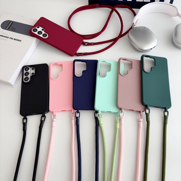 Custodia per telefono in silicone antiurto con cordino a tracolla da 7 mm., For Samsung Galaxy S26 5G, For Samsung Galaxy S25 FE 5G, For Samsung Galaxy A17 5G