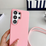 Custodia per telefono in silicone antiurto con cordino a tracolla da 7 mm., For Samsung Galaxy S26 5G, For Samsung Galaxy S25 FE 5G, For Samsung Galaxy A17 5G