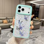 Custodia per telefono in TPU epossidico con glitter a farfalla colorata, For iPhone 17 Pro Max, For iPhone 17 Pro, For iPhone Air