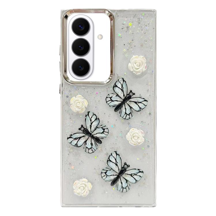 Custodia per telefono in TPU con farfalla tridimensionale e glitter., For Samsung Galaxy S26+ 5G, For Samsung Galaxy S26 Ultra 5G, For Samsung Galaxy S26 5G, For Samsung Galaxy A26 5G / A17, For Samsung Galaxy A36 / A56 5G