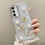 Custodia per telefono in TPU con farfalla tridimensionale e glitter., For Samsung Galaxy S26+ 5G, For Samsung Galaxy S26 Ultra 5G, For Samsung Galaxy S26 5G, For Samsung Galaxy A26 5G / A17, For Samsung Galaxy A36 / A56 5G