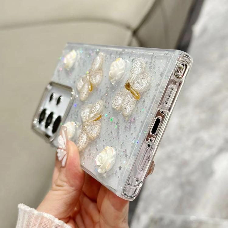 Custodia per telefono in TPU con farfalla tridimensionale e glitter., For Samsung Galaxy S26+ 5G, For Samsung Galaxy S26 Ultra 5G, For Samsung Galaxy S26 5G, For Samsung Galaxy A26 5G / A17, For Samsung Galaxy A36 / A56 5G