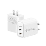Caricabatterie doppio 949-2C PD25W con porta Type-C, compatibile con protocollo PD3.0 / PPS, spina USA., US Plug