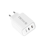 Caricabatterie doppio 949-2C PD25W con porta Type-C, compatibile con protocollo PD3.0 / PPS e spina europea., EU Plug