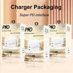 Caricabatterie doppio 949-2C PD25W con porta Type-C, compatibile con protocollo PD3.0 / PPS e spina europea., EU Plug