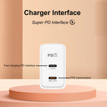 Caricabatterie doppio 949-2C PD25W con porta Type-C, compatibile con protocollo PD3.0 / PPS, spina UK., UK Plug