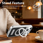 Custodia per telefono antiurto con supporto magnetico placcato effetto litchi., For iPhone 13