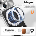 Custodia per telefono antiurto con supporto magnetico placcato effetto litchi., For iPhone 13