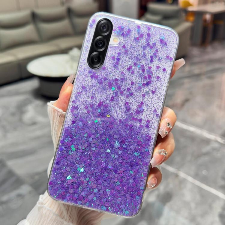 Custodia per telefono in TPU epossidico con glitter e effetto sfumato, decorata con paillettes e glitter., For Samsung Galaxy S26+ 5G, For Samsung Galaxy S26 Ultra 5G, For Samsung Galaxy S26 5G, For Samsung Galaxy S25 Edge 5G                           ...
