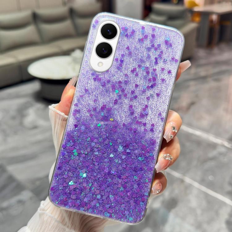 Custodia per telefono in TPU epossidico con glitter e effetto sfumato, decorata con paillettes e glitter., For Samsung Galaxy S26+ 5G, For Samsung Galaxy S26 Ultra 5G, For Samsung Galaxy S26 5G, For Samsung Galaxy S25 Edge 5G                           ...