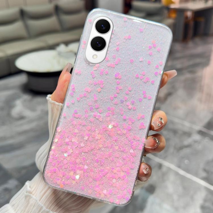 Custodia per telefono in TPU epossidico con glitter e effetto sfumato, decorata con paillettes e glitter., For Samsung Galaxy S26+ 5G, For Samsung Galaxy S26 Ultra 5G, For Samsung Galaxy S26 5G, For Samsung Galaxy S25 Edge 5G                           ...