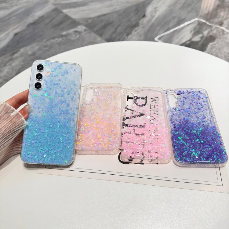 Custodia per telefono in TPU epossidico con glitter e effetto sfumato, decorata con paillettes e glitter., For Samsung Galaxy S26+ 5G, For Samsung Galaxy S26 Ultra 5G, For Samsung Galaxy S26 5G, For Samsung Galaxy S25 Edge 5G                           ...