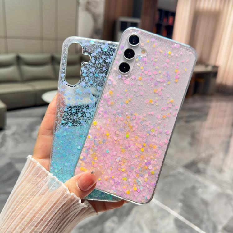 Custodia per telefono in TPU epossidico con glitter e effetto sfumato, decorata con paillettes e glitter., For Samsung Galaxy S26+ 5G, For Samsung Galaxy S26 Ultra 5G, For Samsung Galaxy S26 5G, For Samsung Galaxy S25 Edge 5G                           ...