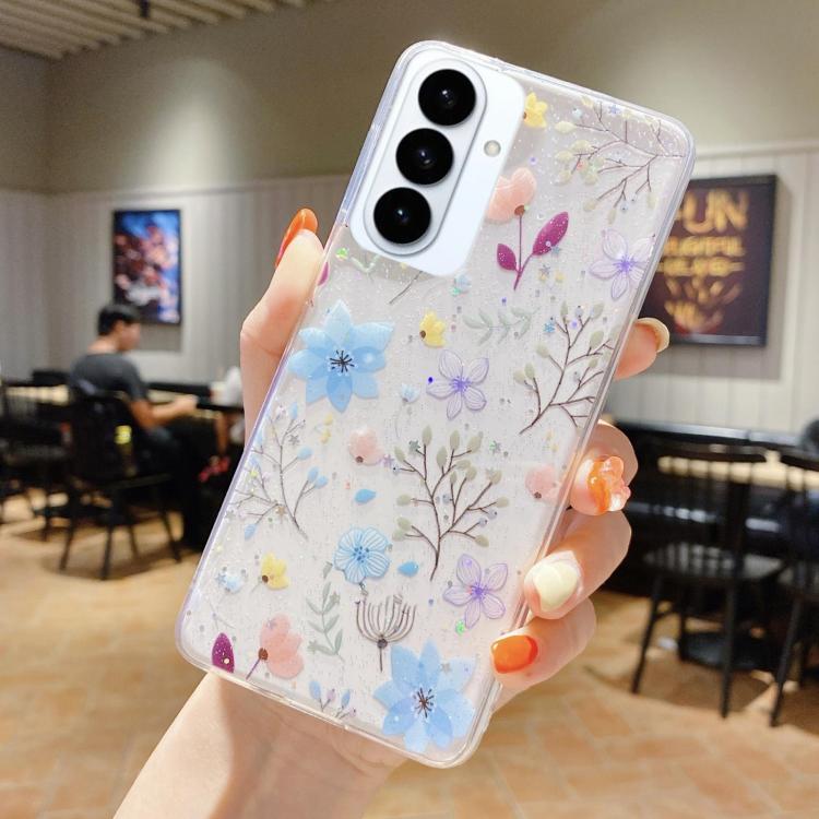 Custodia per telefono in TPU e resina epossidica con motivo floreale piccolo e fresco, For Samsung Galaxy S26+ 5G, For Samsung Galaxy S26 Ultra 5G, For Samsung Galaxy S26 5G, For Samsung Galaxy A17 / A26 5G