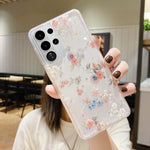 Custodia per telefono in TPU e resina epossidica con motivo floreale piccolo e fresco, For Samsung Galaxy S26+ 5G, For Samsung Galaxy S26 Ultra 5G, For Samsung Galaxy S26 5G, For Samsung Galaxy A17 / A26 5G