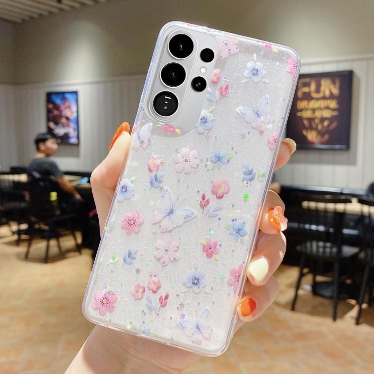 Custodia per telefono in TPU e resina epossidica con motivo floreale piccolo e fresco, For Samsung Galaxy S26+ 5G, For Samsung Galaxy S26 Ultra 5G, For Samsung Galaxy S26 5G, For Samsung Galaxy A17 / A26 5G