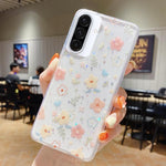 Custodia per telefono in TPU e resina epossidica con motivo floreale piccolo e fresco, For Samsung Galaxy A36 / A56 5G