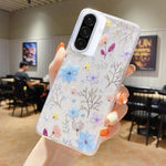 Custodia per telefono in TPU e resina epossidica con motivo floreale piccolo e fresco, For Samsung Galaxy A36 / A56 5G