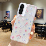 Custodia per telefono in TPU e resina epossidica con motivo floreale piccolo e fresco, For Samsung Galaxy A36 / A56 5G
