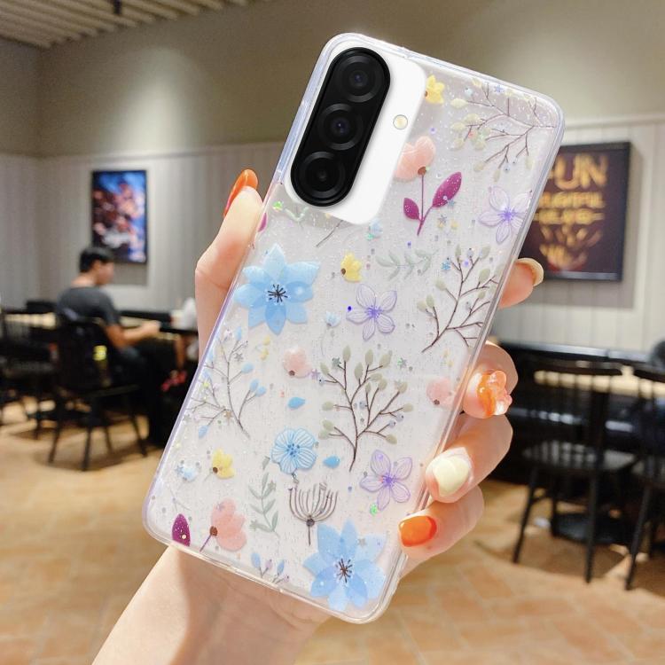 Custodia per telefono in TPU e resina epossidica con motivo floreale piccolo e fresco, For Samsung Galaxy S26+ 5G, For Samsung Galaxy S26 Ultra 5G, For Samsung Galaxy S26 5G, For Samsung Galaxy A17 / A26 5G