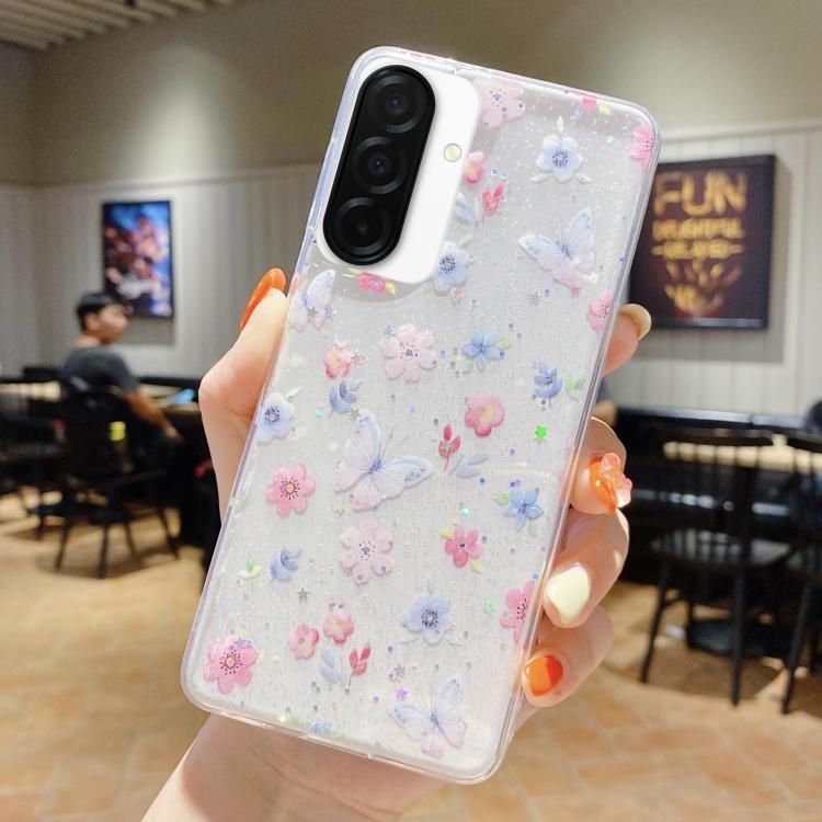 Custodia per telefono in TPU e resina epossidica con motivo floreale piccolo e fresco, For Samsung Galaxy S26+ 5G, For Samsung Galaxy S26 Ultra 5G, For Samsung Galaxy S26 5G, For Samsung Galaxy A17 / A26 5G