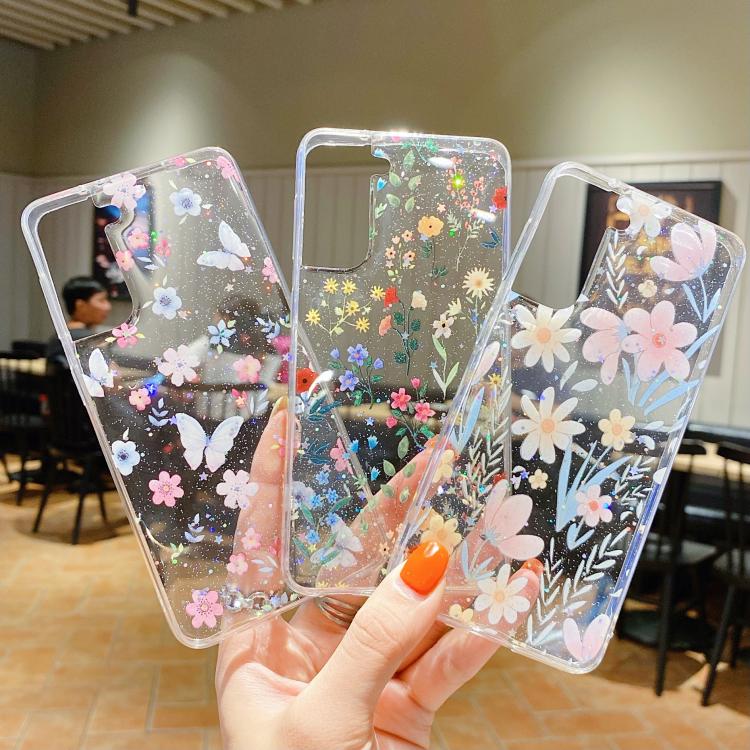Custodia per telefono in TPU e resina epossidica con motivo floreale piccolo e fresco, For Samsung Galaxy S26+ 5G, For Samsung Galaxy S26 Ultra 5G, For Samsung Galaxy S26 5G, For Samsung Galaxy A17 / A26 5G