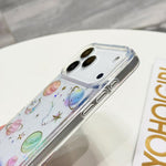 Custodia per telefono in TPU epossidico con glitter a forma di stella cosmica, For iPhone 17 Pro Max, For iPhone 17 Pro, For iPhone 17, For iPhone Air