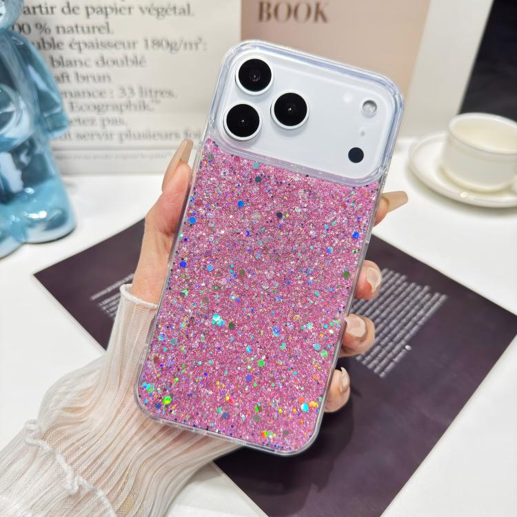 Custodia per telefono in TPU e resina epossidica con glitter e paillettes, For iPhone 17 Pro Max, For iPhone 17 Pro, For iPhone 17