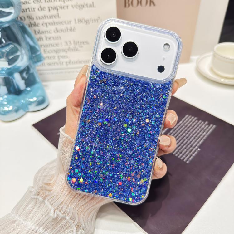 Custodia per telefono in TPU e resina epossidica con glitter e paillettes, For iPhone 17 Pro Max, For iPhone 17 Pro, For iPhone 17