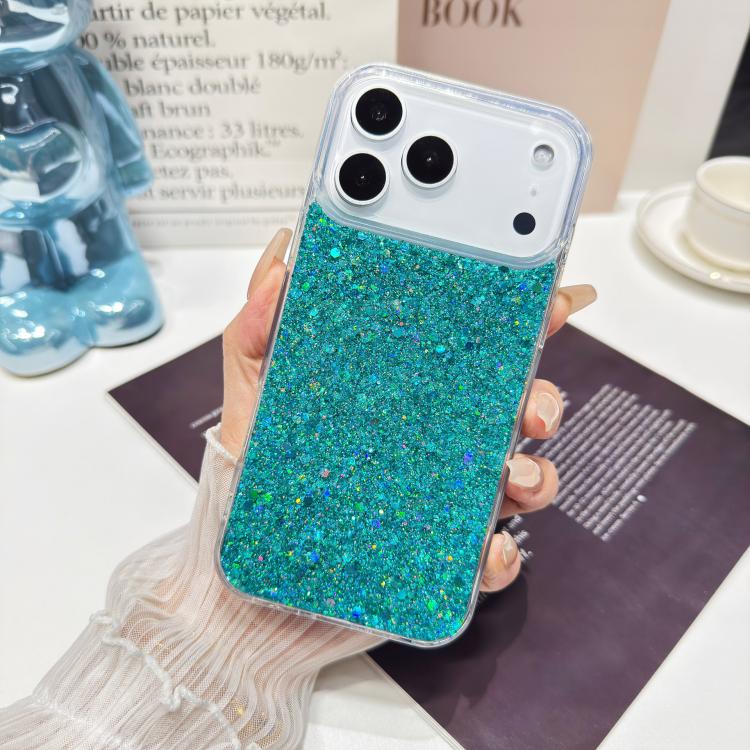 Custodia per telefono in TPU e resina epossidica con glitter e paillettes, For iPhone 17 Pro Max, For iPhone 17 Pro, For iPhone 17