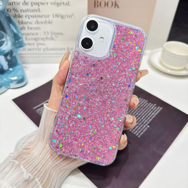 Custodia per telefono in TPU e resina epossidica con glitter e paillettes, For iPhone Air