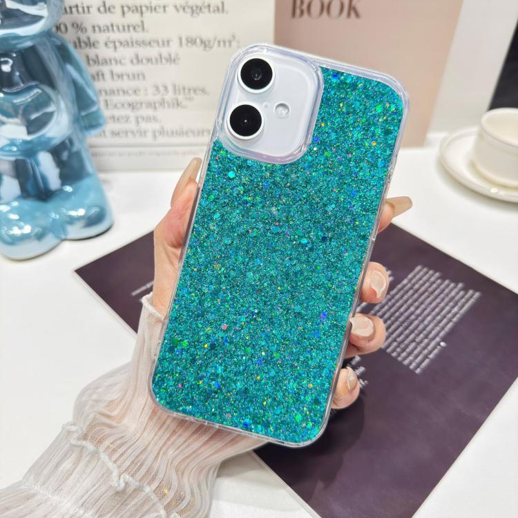 Custodia per telefono in TPU e resina epossidica con glitter e paillettes, For iPhone Air